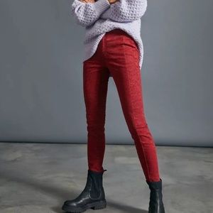 Anthropologie Pilcro Flocked High-Rise Leggings